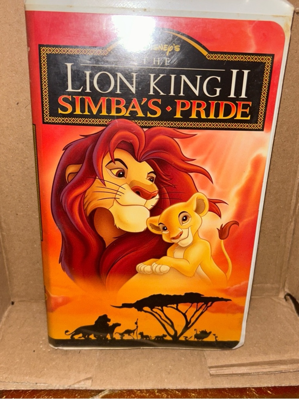 Disney The Lion King II Simba's Pride Cover Art Print - Orange Red